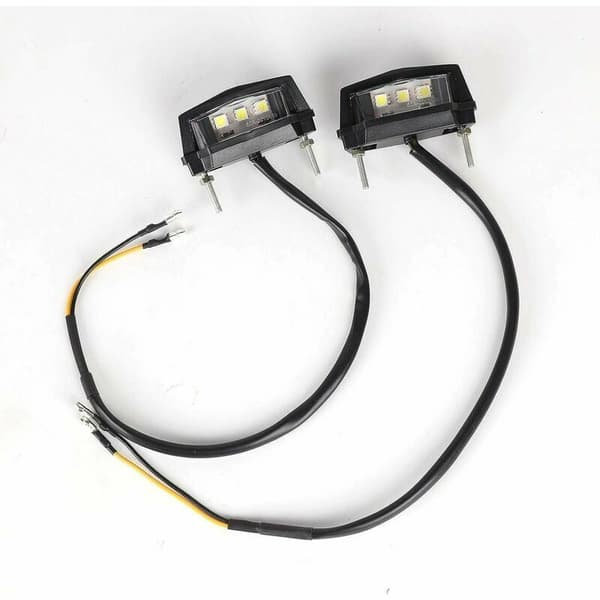 12V Universell Nummerplåtsbelysning Motorcykel LED Nummerplåtsbelysning Bakre Nummerplåtsbelysning Vit (2 st)