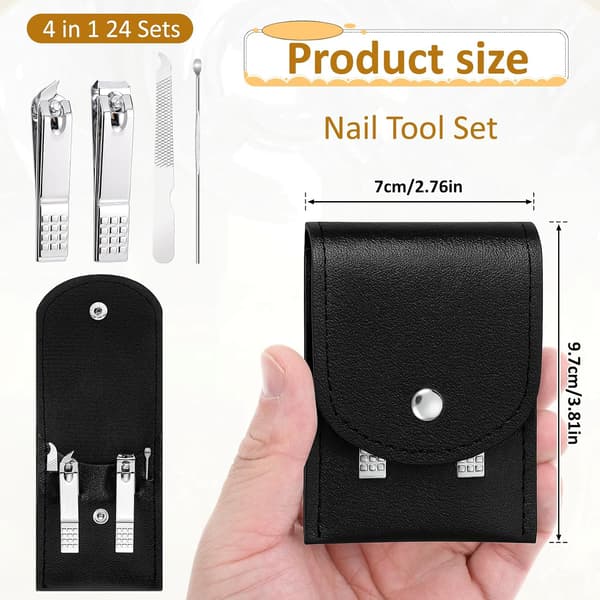 24-pack nagelklipparset manikyrkit för kvinnor och män