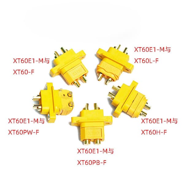Amass 10 Pieces XT60 XT60E XT60E-M Embedded Connector with Hex Socket