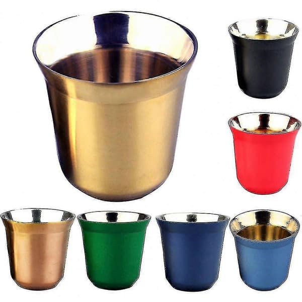 80 ml Dobbeltvegget Rustfritt Stål Espresso Kopp Isolasjon Nespresso Pixie Kaffekopp Kapselform Søt Termokopp Kaffekrus Chumian