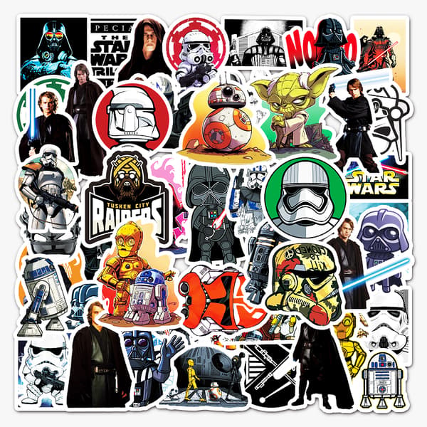 Star Wars klistremerker 5 – 50-pakning