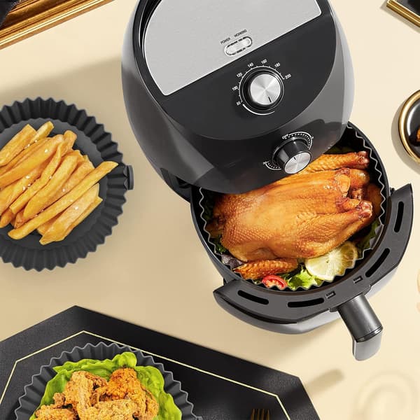 Airfryer Silikoneform, 2-pak genanvendelige silikoneforme til airfryer, airfryer-tilbehør, til køkken
