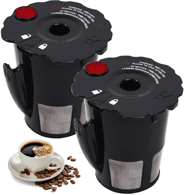 2-pack återanvändbart kaffefilter för Keurig K-cup 2.0-serie bryggare