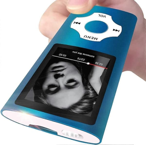 MP3/MP4 Bärbar Spelare, 1,8 Tums LCD-Skärm, Max Stöd 64GB, Blå blue
