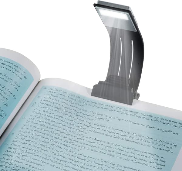 LED-leselys med klemmer USB oppladbart 4 lysstyrker
