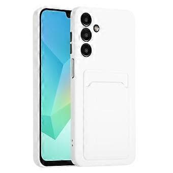 Deksler til Samsung Galaxy A54 5G med Kortlomme Matt Fingeravtrykksfri Bakside - Hvit White