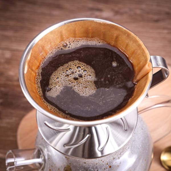 Kaffefilter i rustfrit stål, genanvendelig kaffedrypper, kaffefilterholder