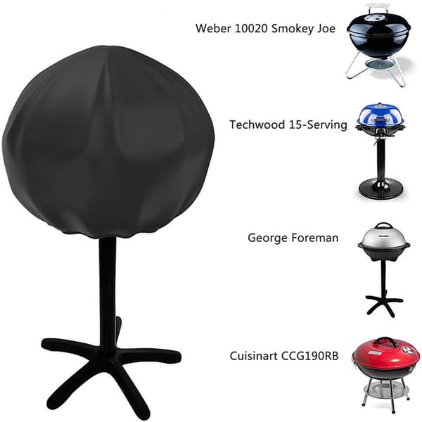 Waterproof Electric Grill Cover - Round Shape - Suitable for George Foreman Severin PG 8541 Grills - Easy Access Handles