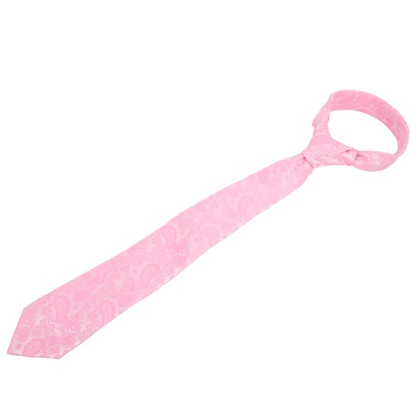 Herreslips Lommetørklæde Sæt Pink Print Klassisk Stil Slips Lommetørklæde Kit til Forretningsmøder Fester Bryllupper