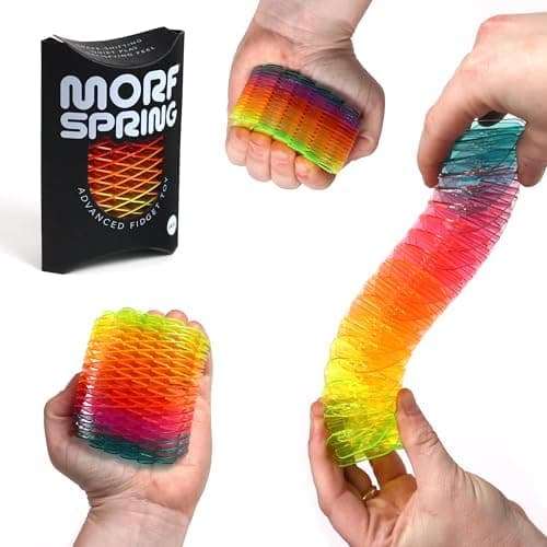 Morf Spring 3D Sensorisk Fidget-leksak, Regnbåge, Liten Rainbow