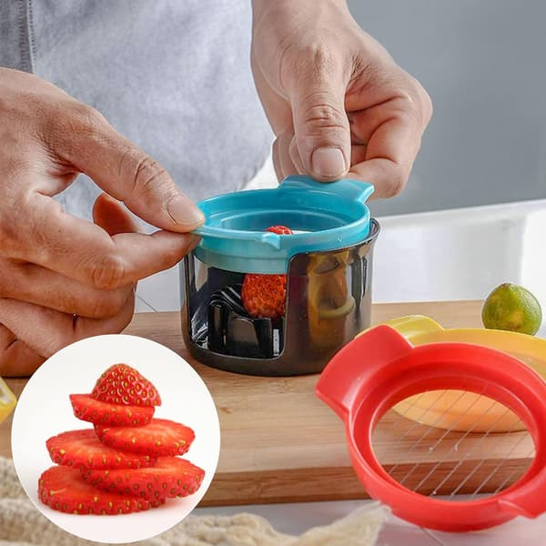 Egg Slicer 3 in 1 Hard Boiled Egg Cutting Tool, Stainless Steel Egg Divider Kitchen Utensil