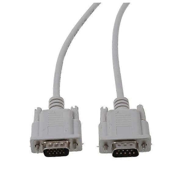 VGA DB15 Hane till RS232 DB9 Hane Adapterkabel / Videoförlängningskabel (Vit, 1,5 m)