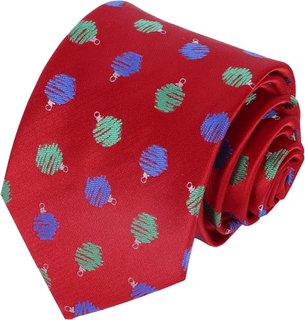 Juleslips for menn, silkeslips for menn til julefest, juleklokke