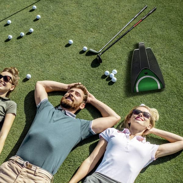 Automatisk golfboldputtemaskine, golfreturmaskine til træningsøvelse, indendørs golfputtehul