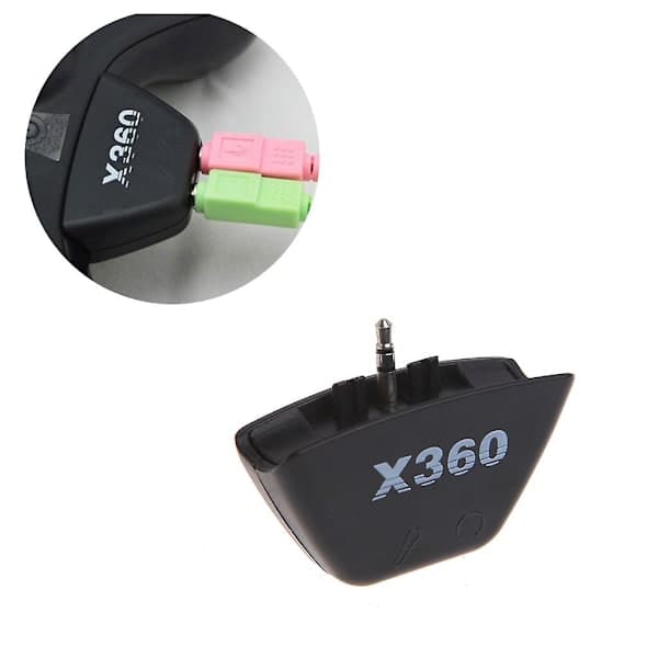 Sort 2,5 mm Jack Mikrofon Headset Hovedtelefon Konverter Adapter Til Xbox 360