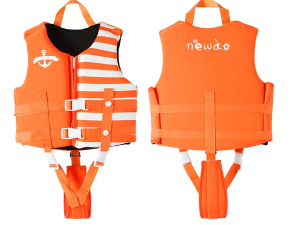 Børneflydevest, baby drenge piger, neoprenflydevest, svømmevest, badetøj (M)
