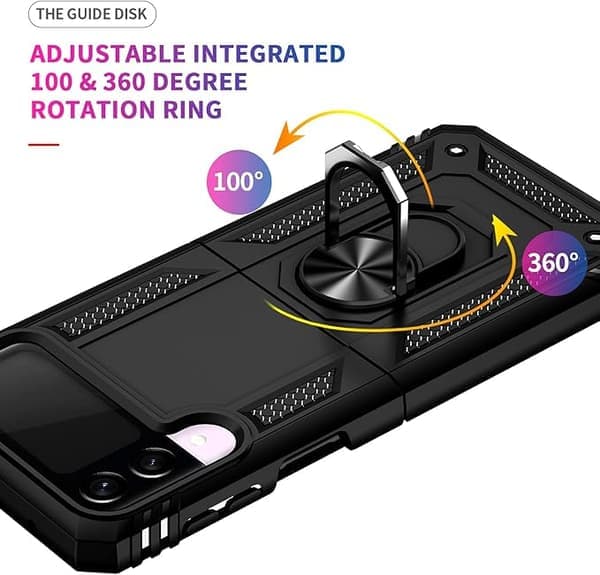 Compatible with Samsung Galaxy Z Flip 3 Case, [Military Grey]