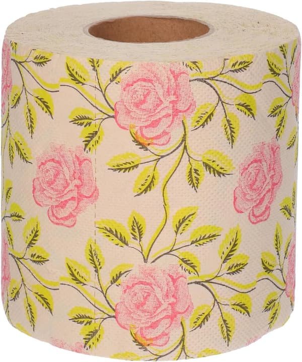 Bamboo Pulp Toilet Roll with Rose Pattern, Bulk Toilet Paper for Bathroom Cleaning