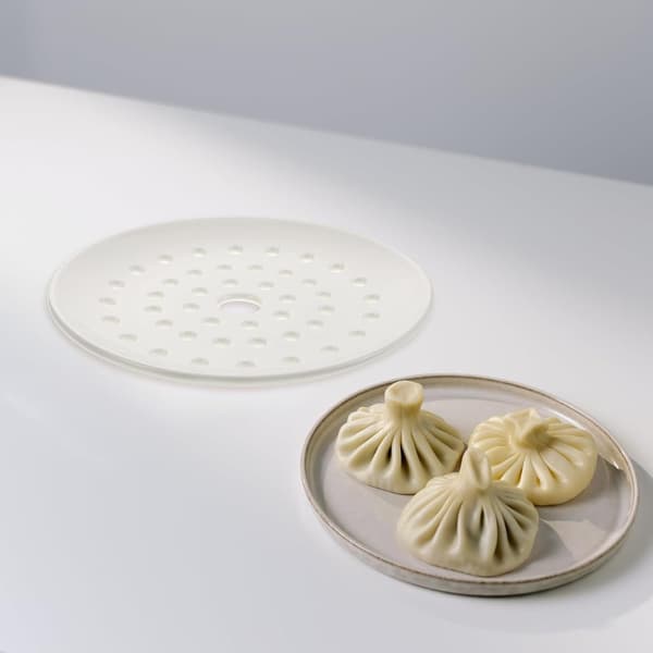Ceramic Drainage Plate Kitchen Storage Plate Round Simple Style Easy to Use Drains Excess Water