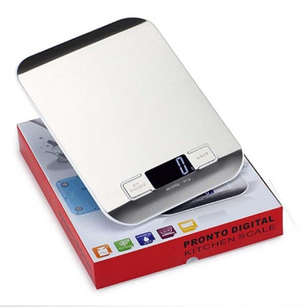 Kitchen scale, pocket scale, letter scale in stainless steel 1g-5kg - silver