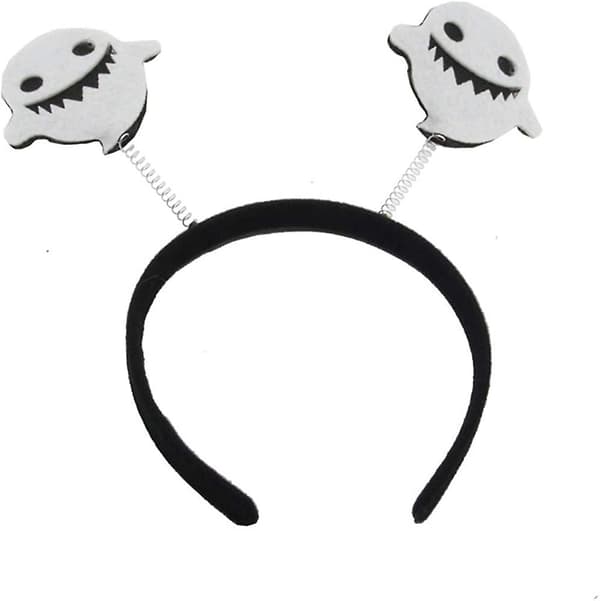 Pannebånd med antenne, edderkopp, flaggermus og gresskar til Halloween