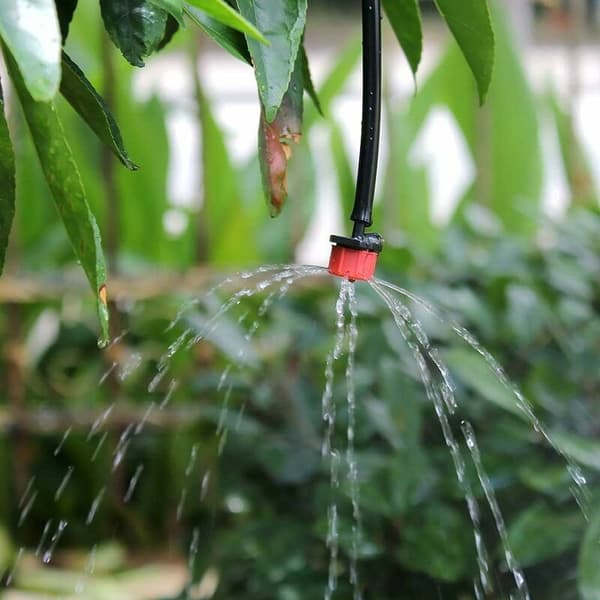 Irrigation Drippers, 100 Pcs 4mm Adjustable Sprinkler Nozzles, Micro-Flow Drip Irrigation System, Drip Head Irrigation, Mist Nozzles