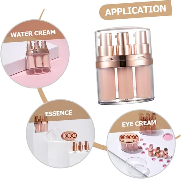 Refillable Lotion Bottle Dispenser with Press Pump for Travel, Toiletries, Skincare, Empty Sub-bottle