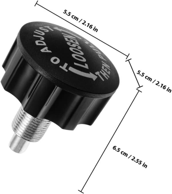 Exercise Bike Pull Pin Knob Replacement Part, Black Ball Head Screw Thread 10.0 Rod