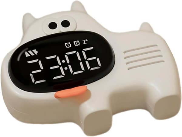 Tecknad Stor Näsa Hund LED Digital Väckarklocka Skrivbordsklocka Med Snooze