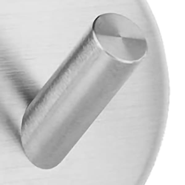 Self-Adhesive Hook Without Holes Round Stainless Steel Adhesive Hook Shower Hook for Bathroom Kitchen Brushed Silver Slanted Hook