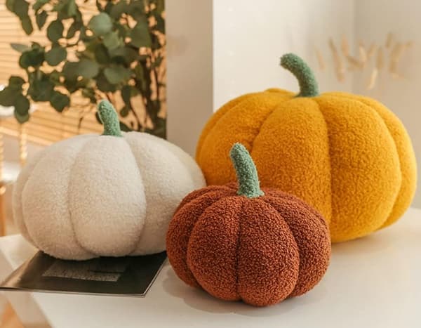 Halloween Græskar Pude Efterår Græskar Blød Plys Legetøj Blød Thanksgiving Græskar Dekorativ Sofapude Græskar Legetøj Boligindretning Fest 30cm Hvid