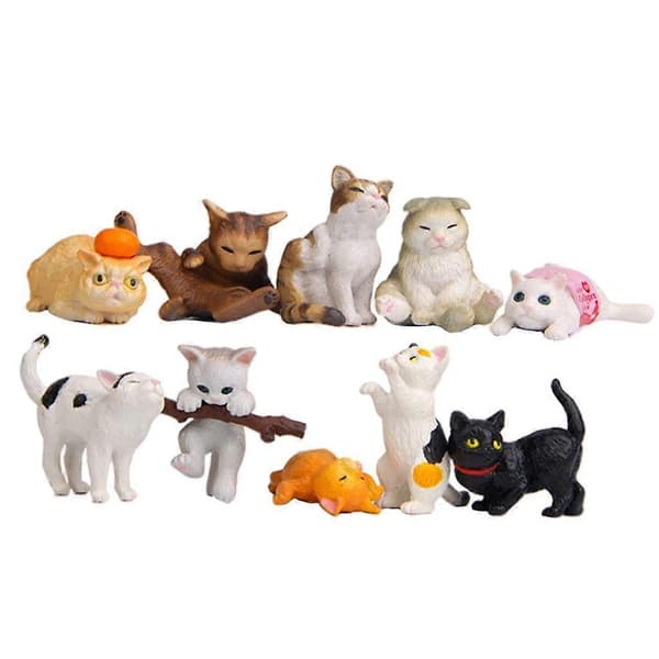 10x Cartoon Adorable Figurines Statues Miniature Figures
