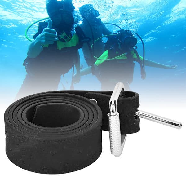 1,5 m lett dykkerbelte i gummi, justerbart midjebånd for snorkelutstyr