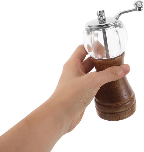 Manual Pepper Grinder Modern Style Hand Grain Mill with Crank Handle