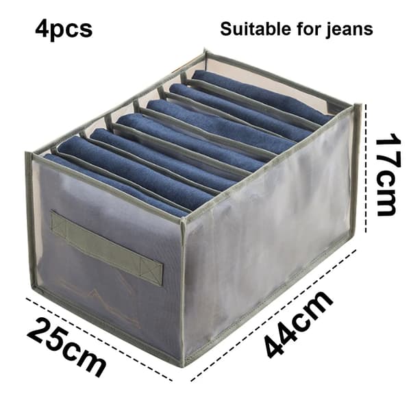 Foldable Clothes Storage System Storage Box Fabric for Underwear, Jeans, Trousers, (Style: Style 2;)