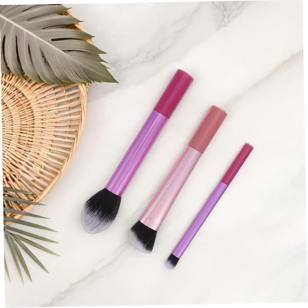 8 Soft Makeup Brushes with Long Handles for Eyeshadow, Blush, and Powder