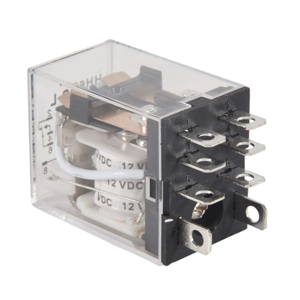 Spold DC 12V 10A 240VAC 28VDC Elektromagnetiskt Relä DPDT JQX-13F2Z