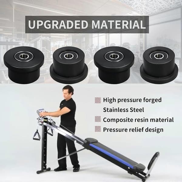 Total Gym Replacement Wheels/Rollers - Compatible with Models 1000 to 1900, Supreme, Gold, 4-Pack