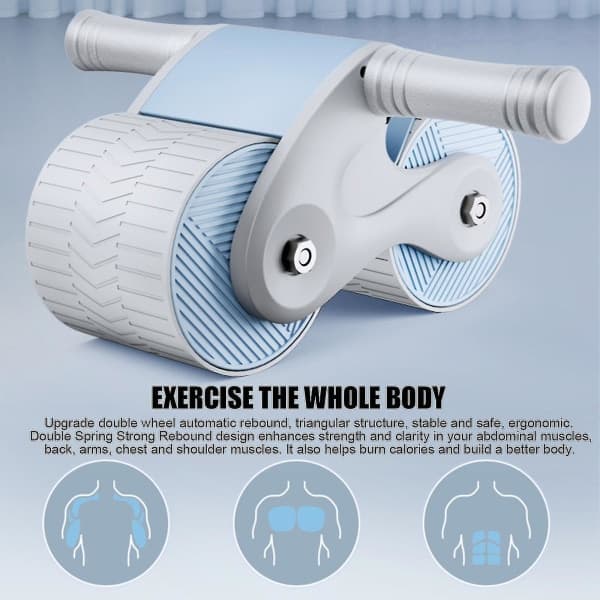 Automatic Rebound Abdominal Wheel, Abdominal Wheel for Abdominal Training Fitness - ed red red