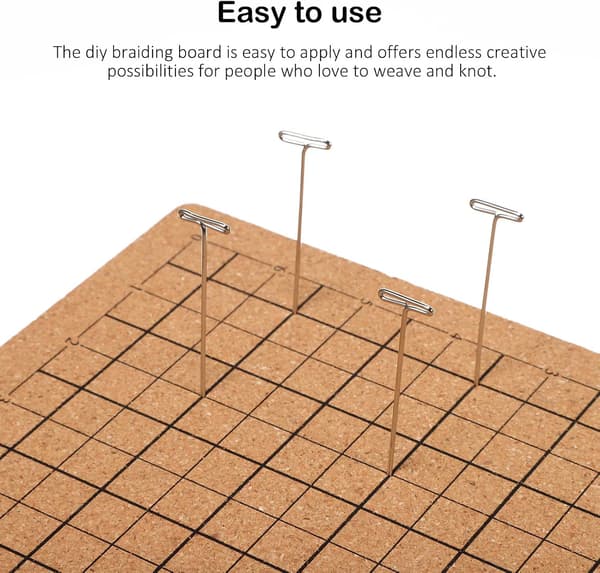Macrame Board and Pins for Knotting Projects DIY Braiding Board Pins and Ruler for Macrame Crafts