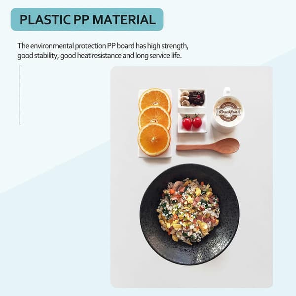 Transparent Placemat Washable Placemat for Kitchen Placemat (8 pcs) (FMY)