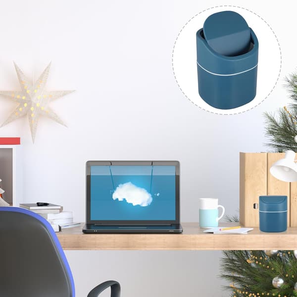 Creative Mini Dustbin with Lid for Table and Cabinet Use, Easy to Open and Close, Odor Isolation