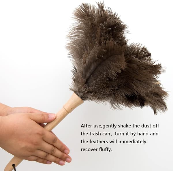 1 pc Natural Fluffy 16 inch Ostrich Duster with Washable Reusable