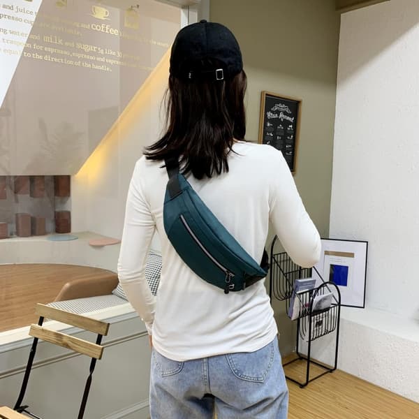Fanny Pack Taljetaske til Mænd og Kvinder Justerbart Bælte Hofte Bum Bag F