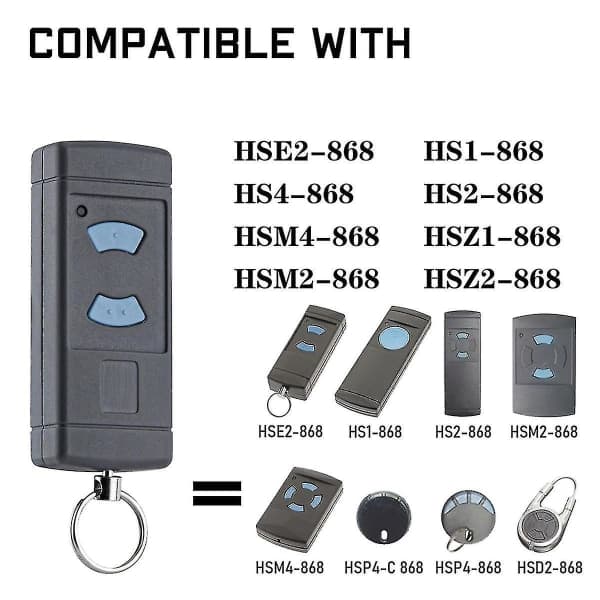 Package Garage Door Remote Control Handheld Transmitter Replacement for Hse2-868 Hs4-868 Hsm4-868 Promatic