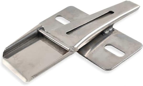 Steel Belt Loop Folder 1-3/4\" (44mm) x 7/8\" (22mm) Double Fold Upward Reverse Loop Compatible with Lockstitch Sewing Machine #409 (FMY)