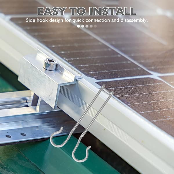 10 st fotovoltaiska panelklämmor Solcellskabelhanteringskrokar Monteringskabelhängare i rostfritt stål
