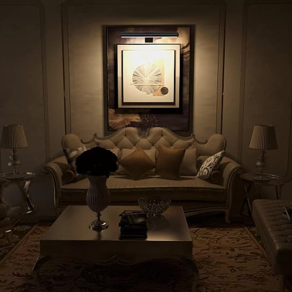 Remote Control Wall Lamp, Picture LED Wireless Lamp, Rechargeable Battery, for Artwork, 300 Lumen Brightness, Adjustable