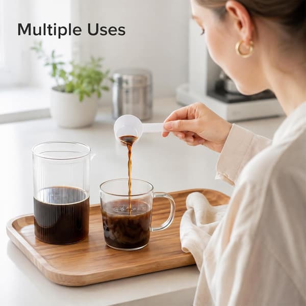 8 ml plastbordsskjeer for kaffe, 15-pakning spiseskje