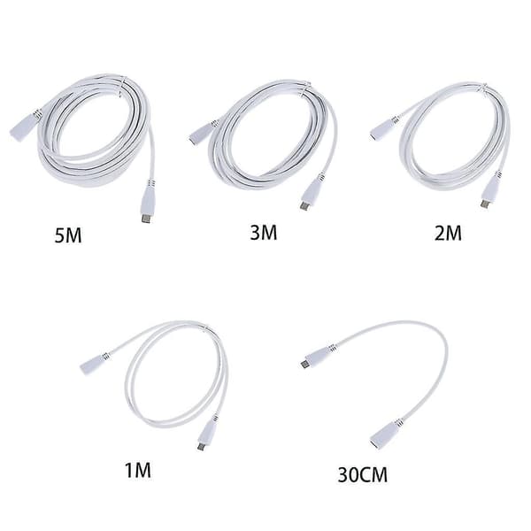 5A 20V USB Typ-C Forlængerkabel, USB-C 2.0 Hun til USB Han Forlænger - Perfekt 5m_tfrf 5m 5m